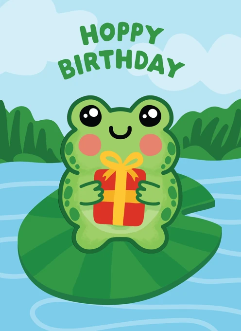 Frog Hoppy Birthday