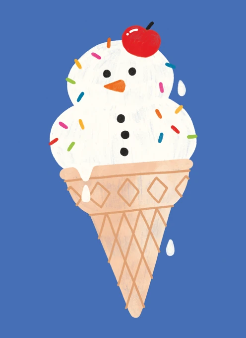 Ice Cream Snowman | Blue Christmas