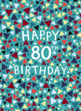 Geometric Happy 80th Birthday