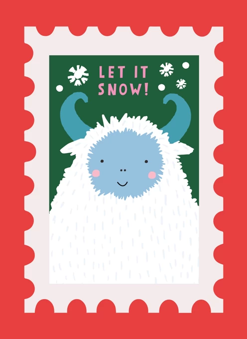 Let It Snow Yeti Card