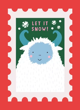 Let It Snow Yeti Card