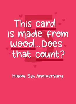 Made of wood Anniversary