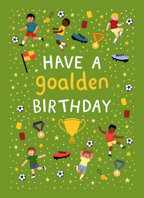 Have a Goalden Birthday - Football