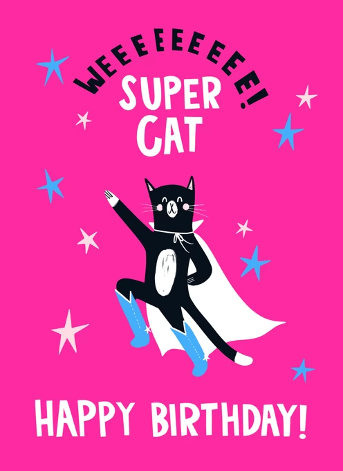 Super Cat Happy Birthday