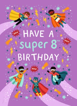 Have a Super 8th Birthday - Superhero