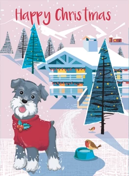 Christmas Snowy Dog