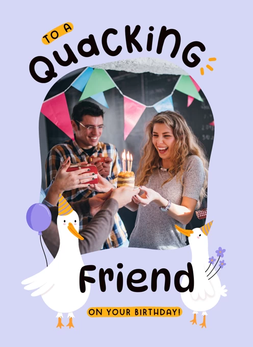 To A Quacking Birthday - Purple