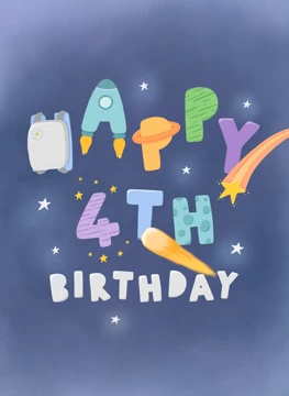 Happy 4th Birthday Space