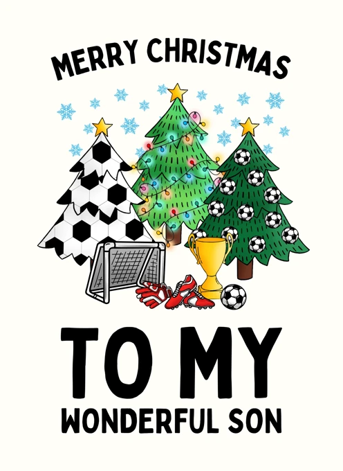 Merry Christmas To My Wonderful Son - Football