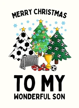 Merry Christmas To My Wonderful Son - Football