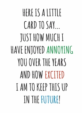 A Little Card Just To Say...