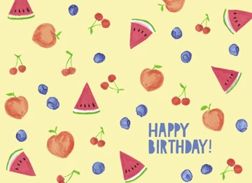 Birthday Fruit - Happy Birthday!