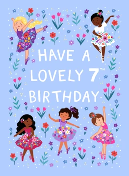 Have a Lovely 7th Birthday - Ballerina