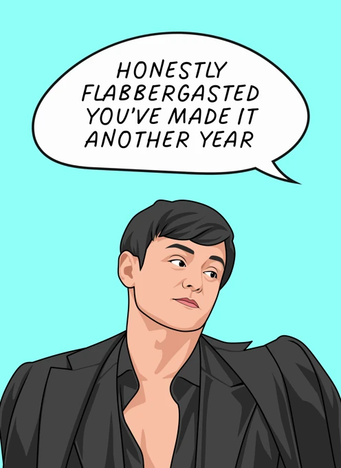 Honestly Flabbergasted - Tom Daley Birthday Card