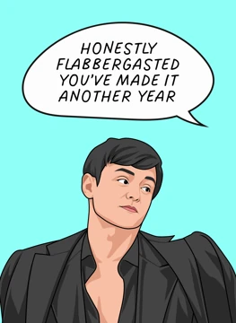 Honestly Flabbergasted - Tom Daley Birthday Card