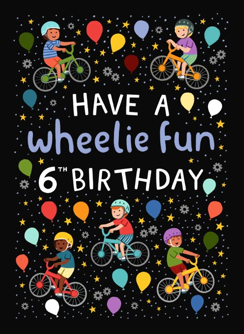 Have a Wheelie Fun 6th Birthday - Bicycle BMX