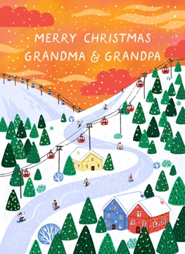 Merry Christmas Grandma & Grandpa - Alpine Skiing Village