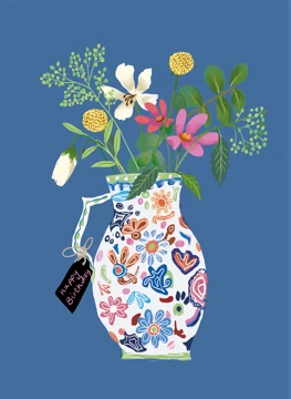 Happy Birthday Wildflower Jug