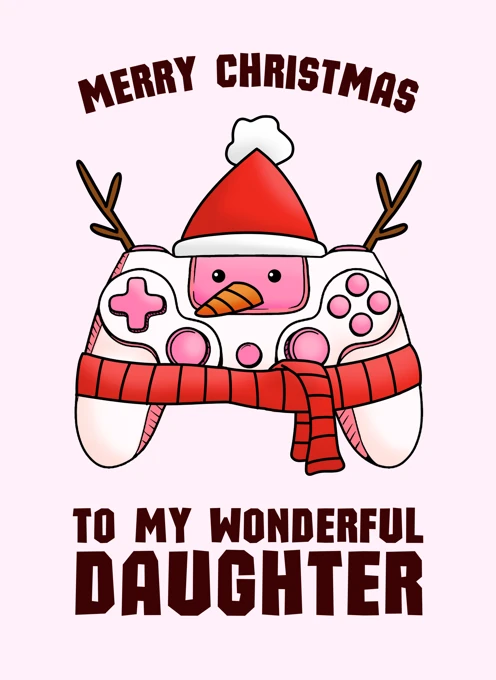Merry Christmas To My Wonderful Daughter - Gaming Controller
