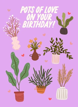 Pots of Love on Your Birthday