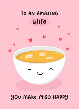 Cute Miso Card for Wife