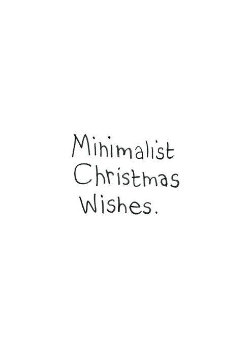 Minimalist Christmas Wishes