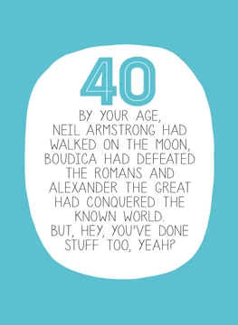 40th Birthday Card - By Your Age