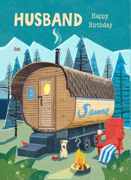 Husband Happy Birthday Outdoors Sauna