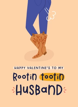Rootin Tootin Husband Valentine