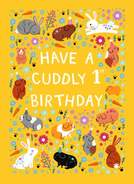 Have a Cuddly 1st Birthday, Rabbits & Guinea Pigs