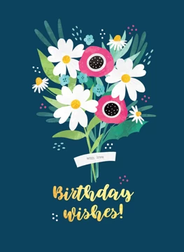 Flower Bouquet Birthday Wishes