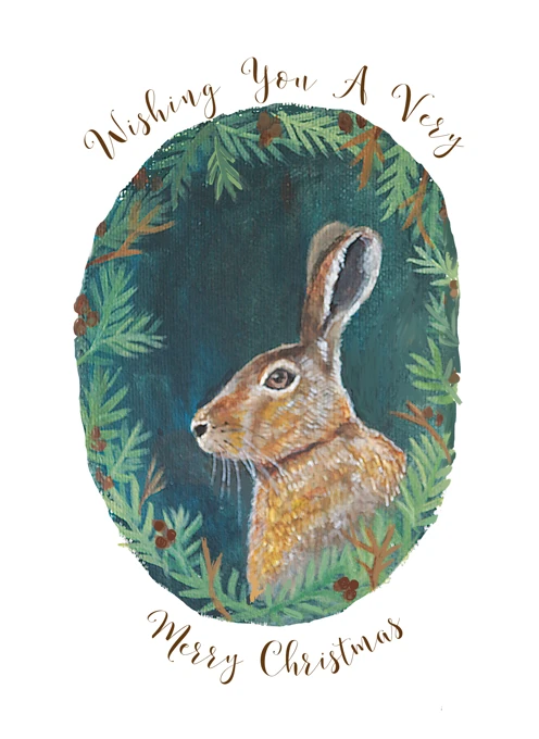 Winter Hare Merry Christmas