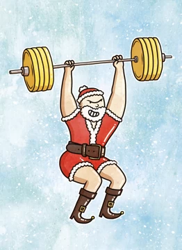 Santa Weightlifter