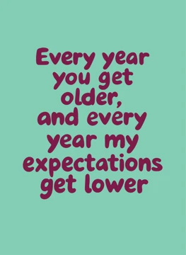 Every Year, Expectations Get Lower