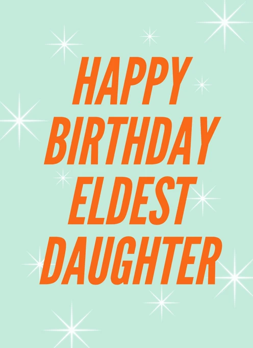 Eldest Daughter - Swifties Birthday Card
