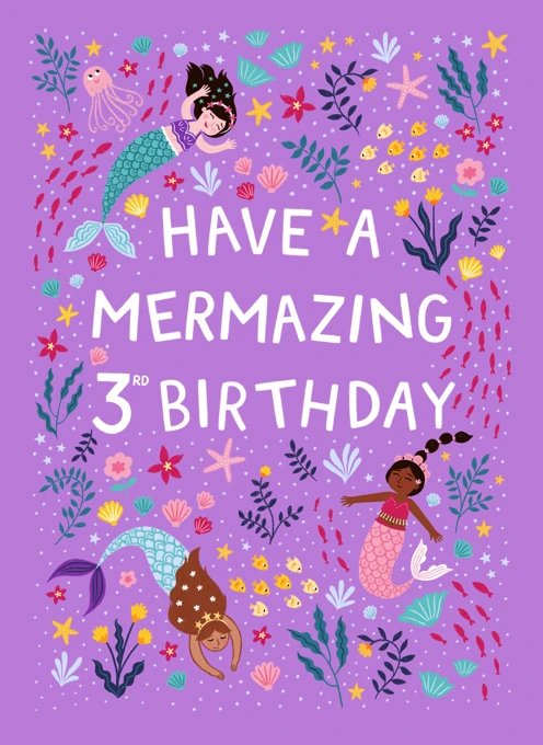 Have a Mermazing 3rd Birthday - Mermaid