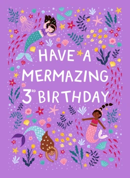 Have a Mermazing 3rd Birthday - Mermaid