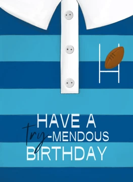 Have a Try-mendous Birthday - Rugby
