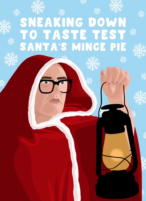 Sneaking Down to Taste Test Santa's Mince Pie