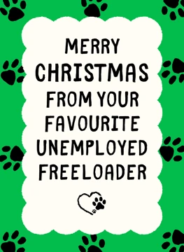 Merry Christmas From You Favourite Freeloader
