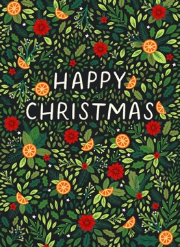Happy Christmas - Floral