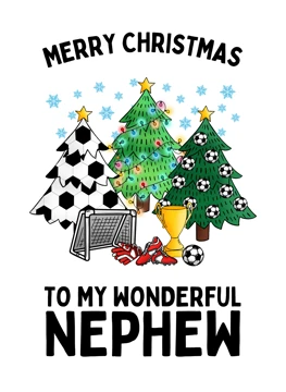 Merry Christmas To My Wonderful Nephew - Football