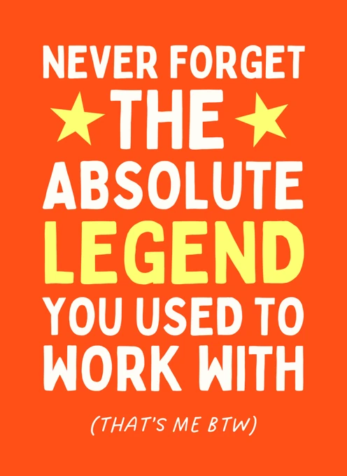 Never Forget the Absolute Legend