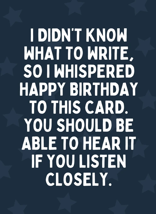 I Whispered Happy Birthday
