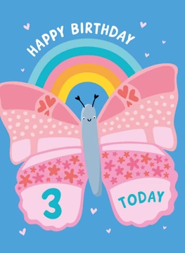 Rainbow Butterfly 3rd Birthday