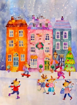 Festive Winter Village