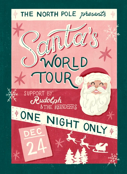 Santa's World Tour Poster