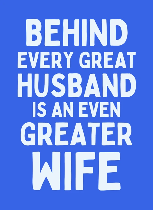 Great Husband Card From Wife
