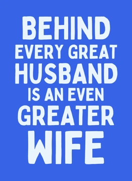 Great Husband Card From Wife