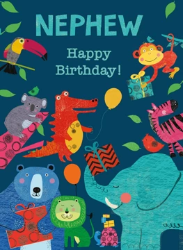 Nephew - Happy Birthday Animals